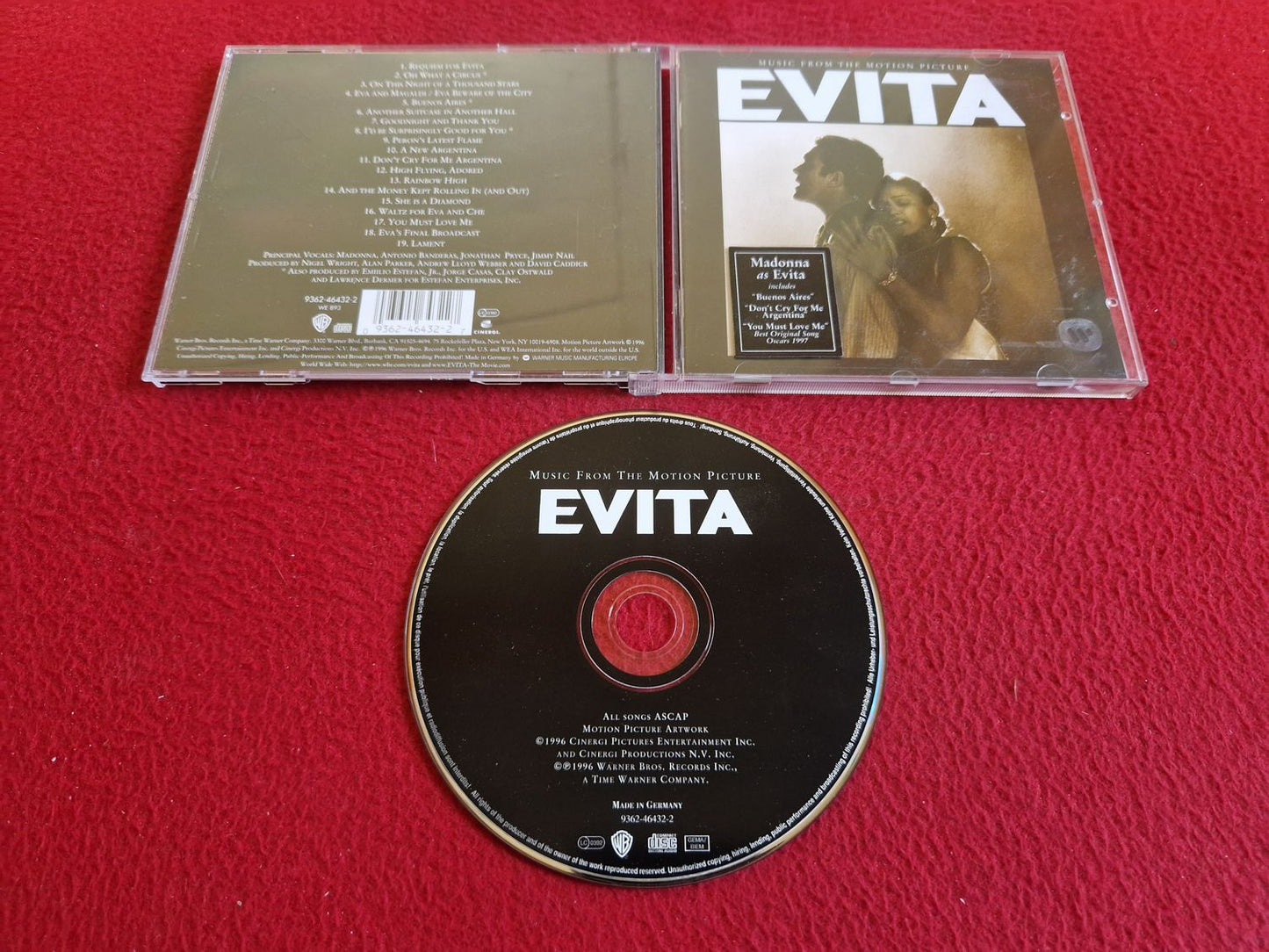 EVITA MUSIC FROM THE MOTION PICTURE CD