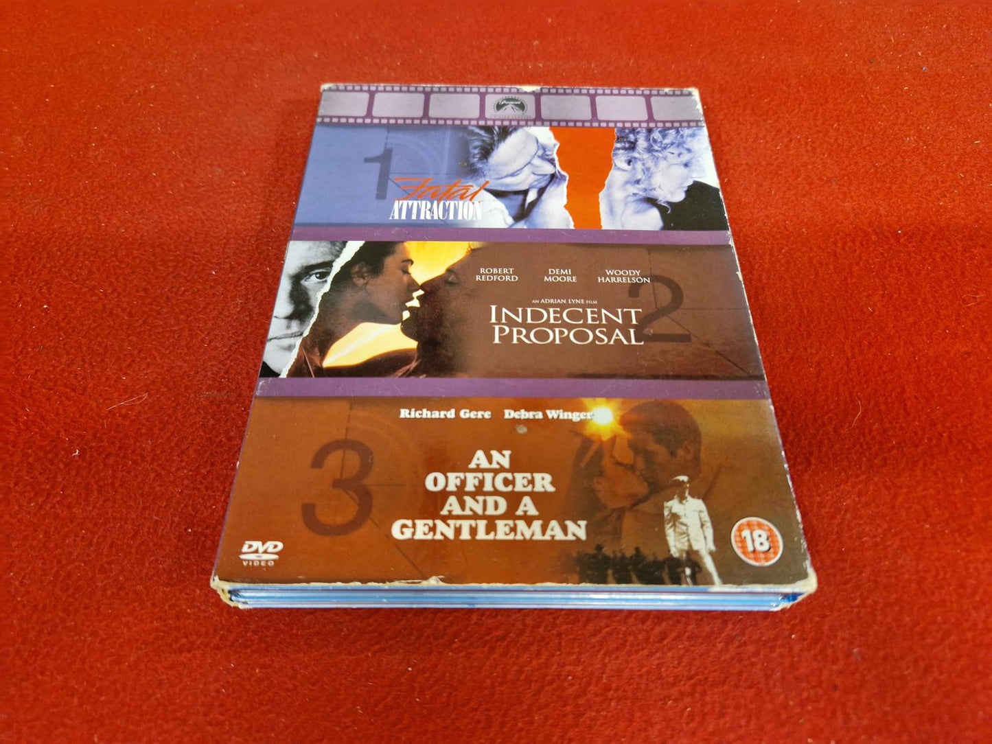 FATAL ATTRACTION / INDECENT PROPOSAL / AN OFFICER AND A GENTLEMAN BOX till DVD