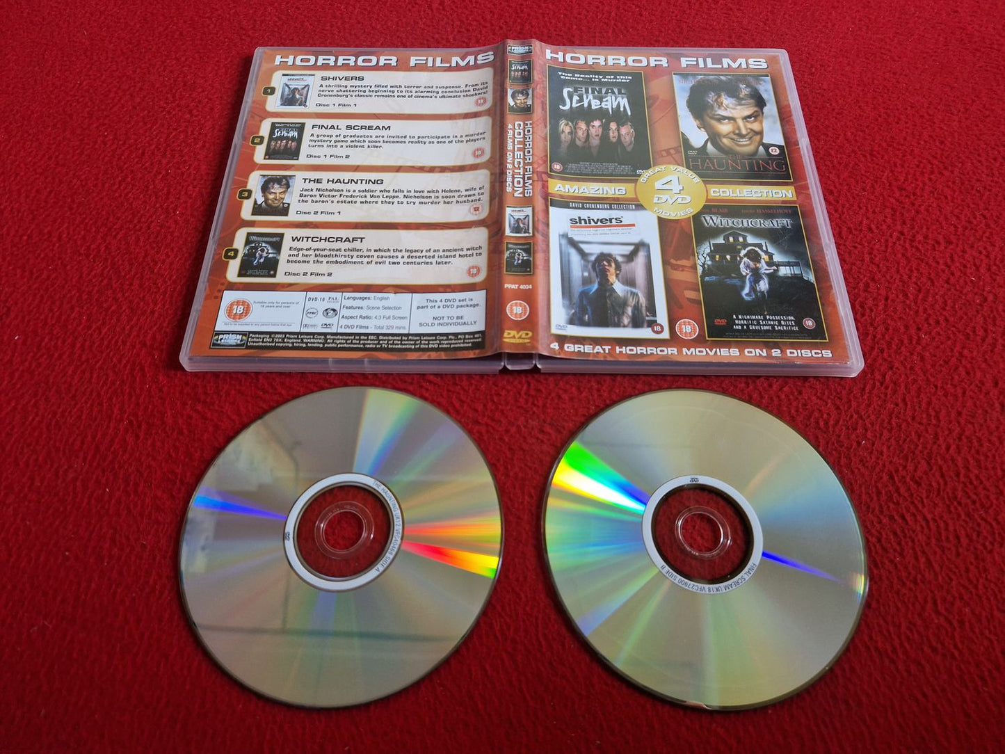 FINAL SCREAM / THE HAUNTING / SHIVERS / WITCHCRAFT DVD