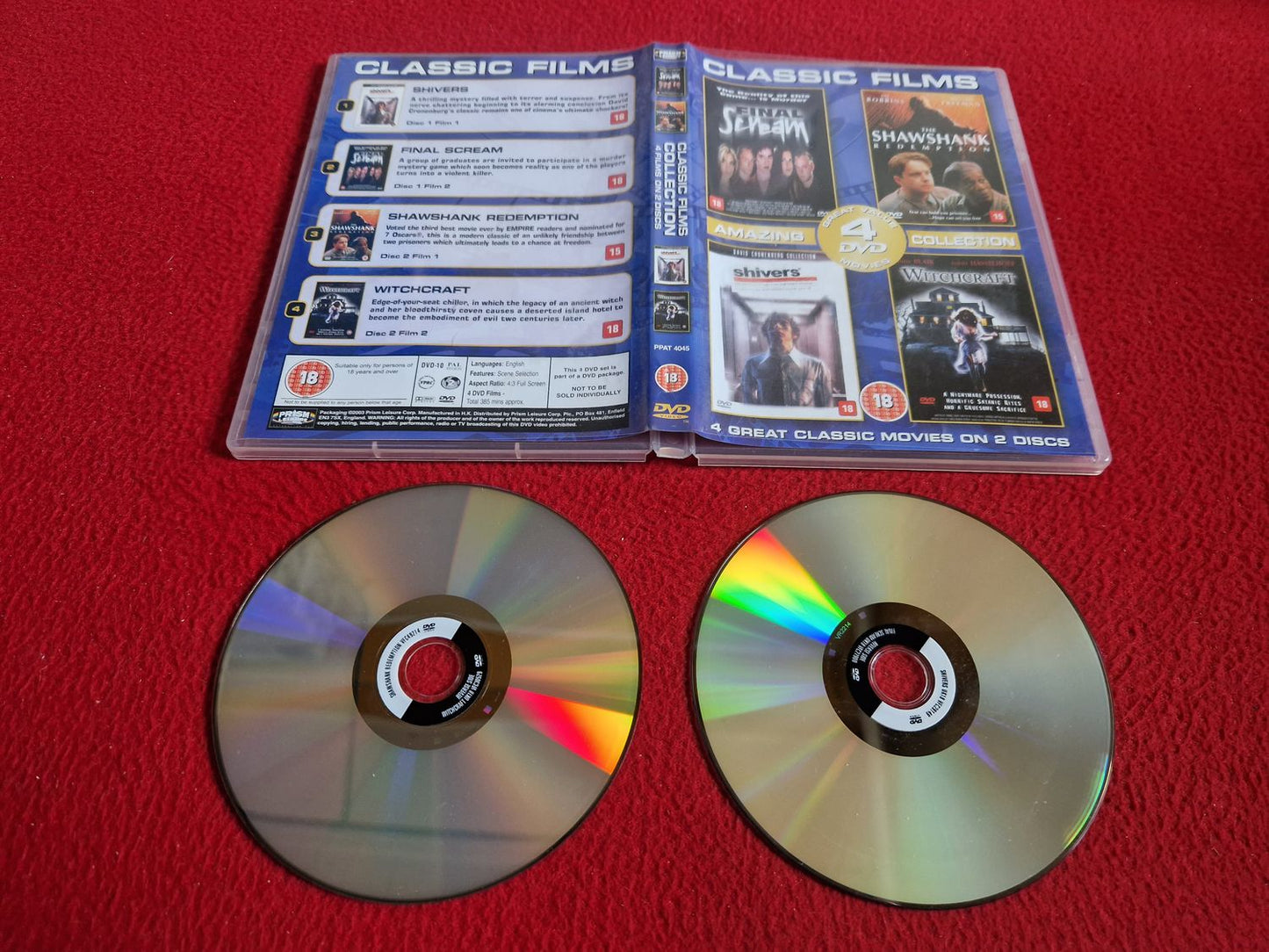 FINAL SCREAM / THE SHAWSHANK REDEMPTION / SHIVERS / WITCHCRAFT DVD