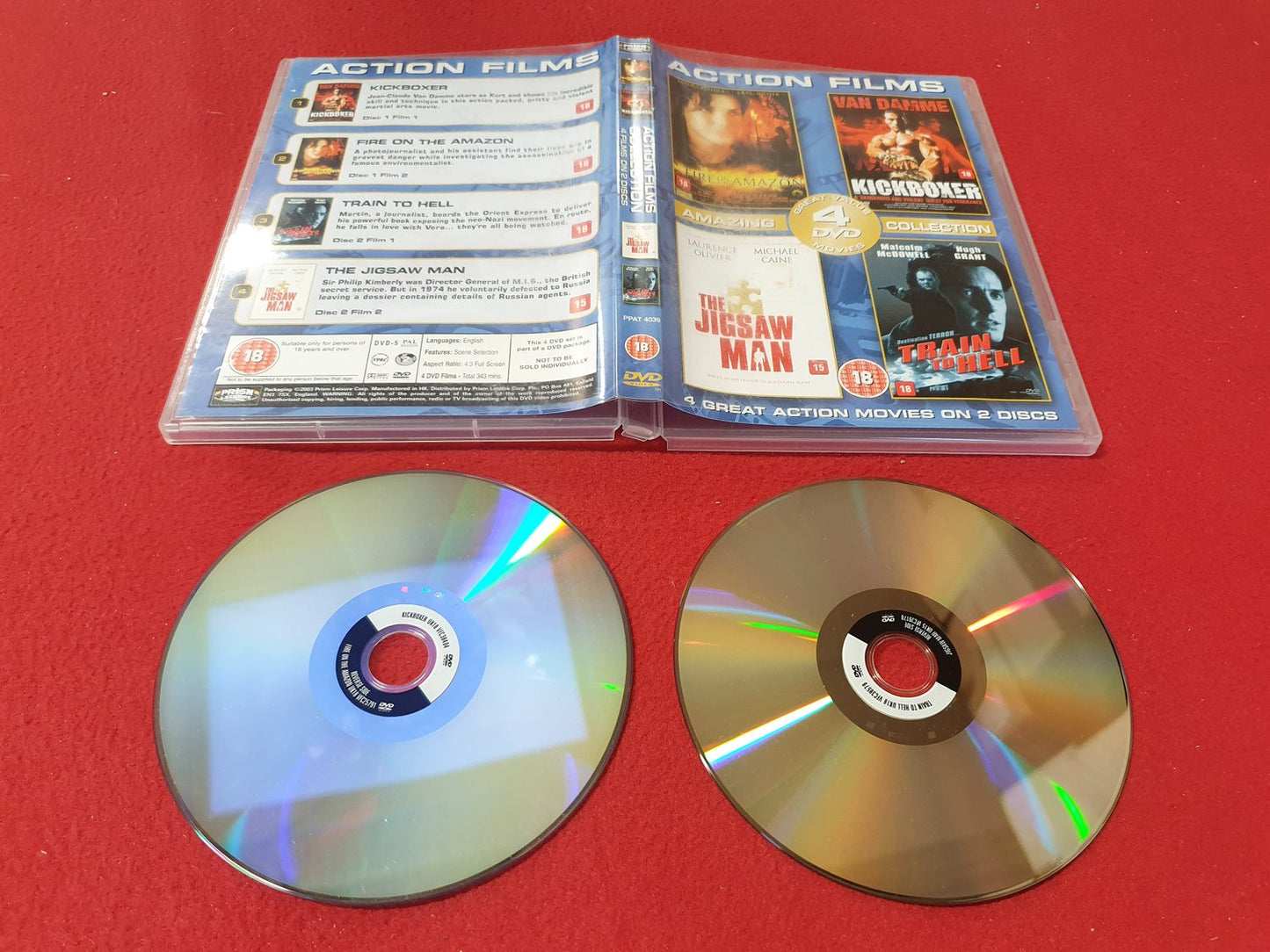FIRE ON THE AMAZON / KICKBOXER / THE JIGSAW MAN / TRAIN TO HELL till DVD