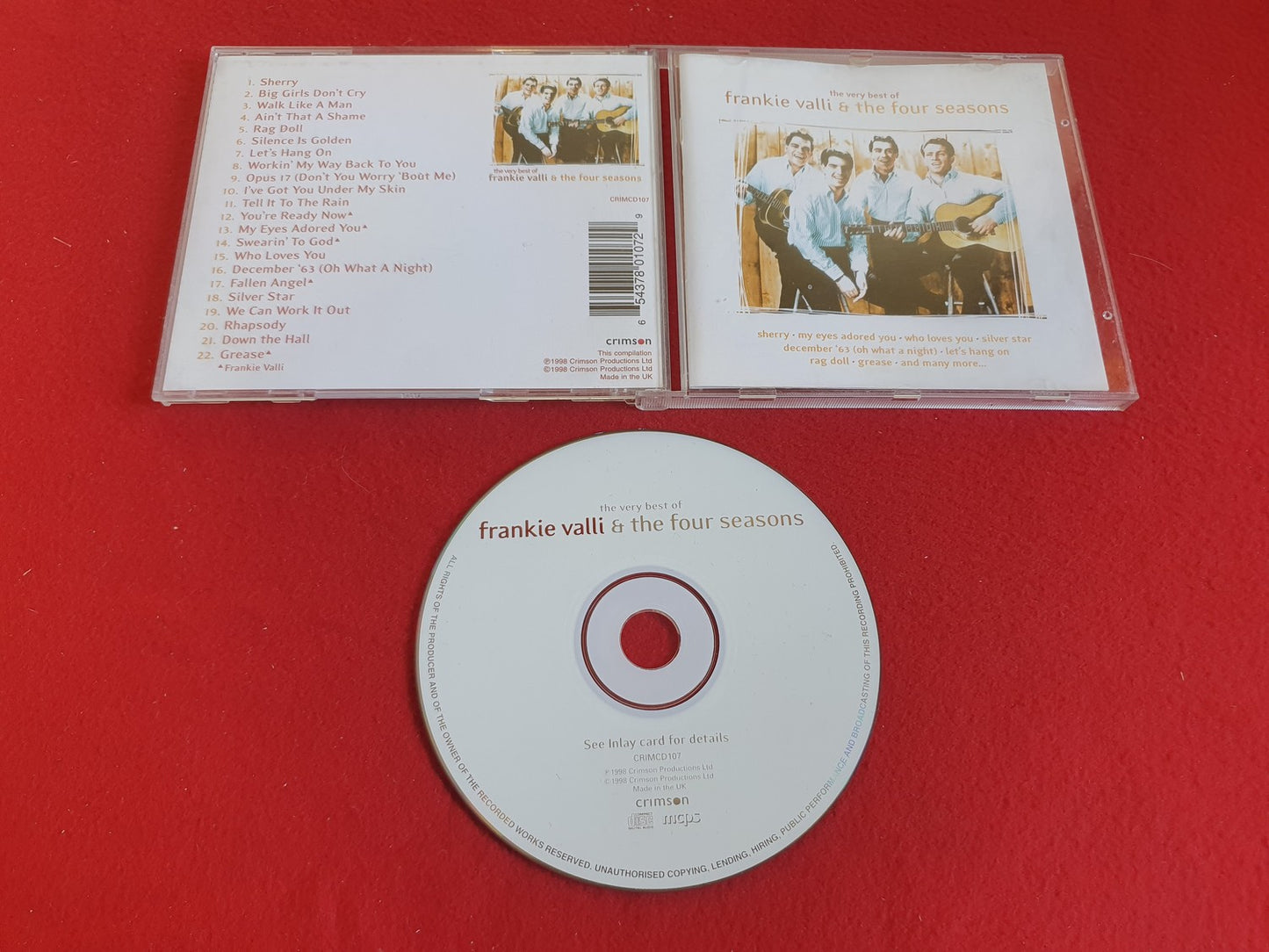 FRANKIE VALLI & THE FOUR SEASONS THE VERY BEST OF till CD