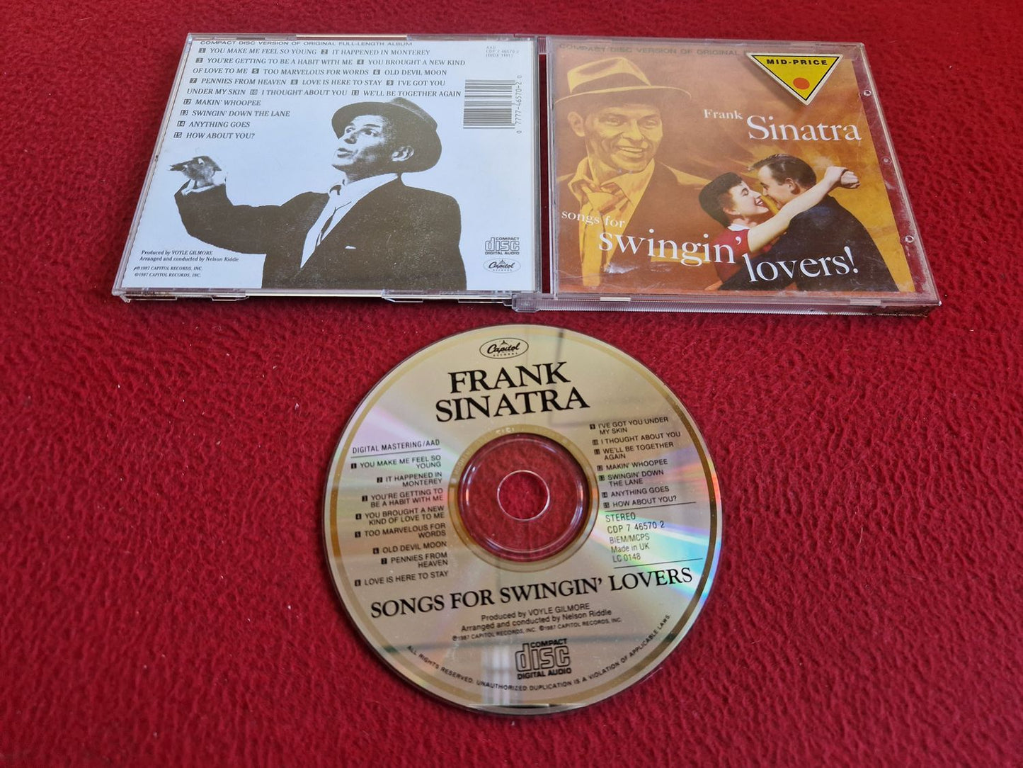 FRANK SINATRA SONGS FOR SWINGIN' LOVERS CD