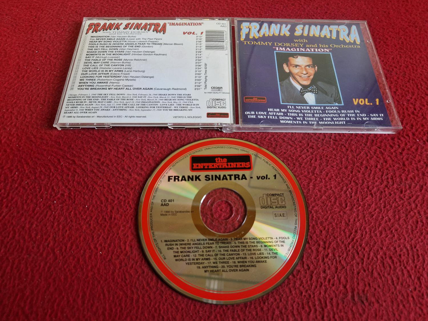 FRANK SINATRA WITH TOMMY DORSEY AND HIS ORCHESTRA IMAGINATION VOL 1 CD