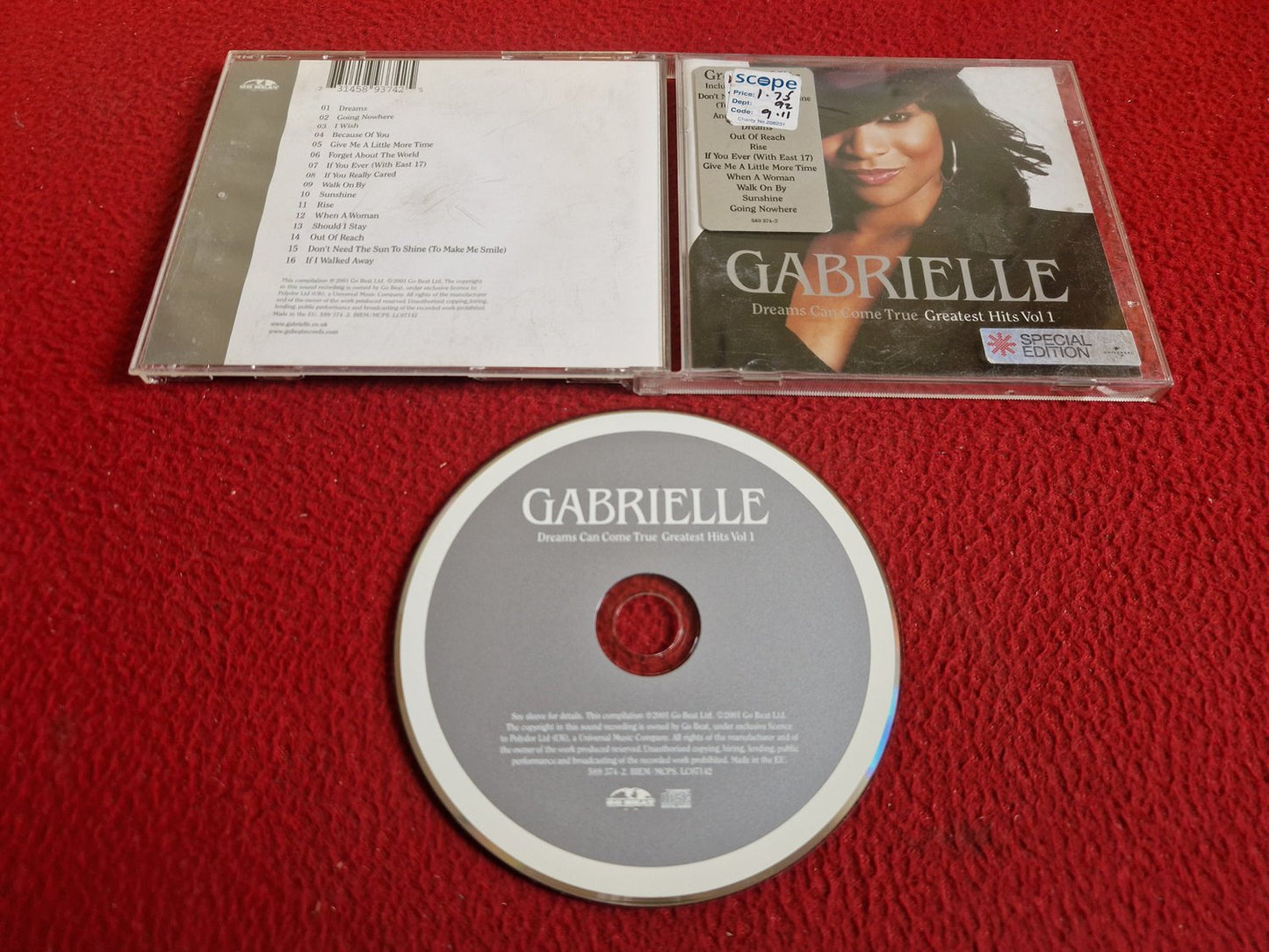 GABRIELLE DREAMS CAN COME TRUE GREATEST HITS VOL 1 CD