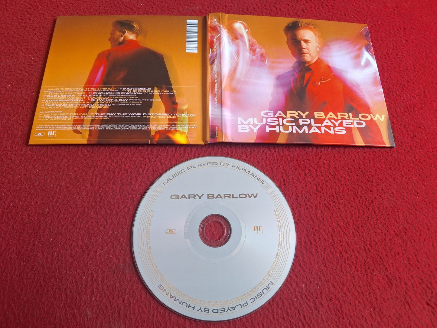 GARY BARLOW MUSIC PLAYED BY HUMANS CD