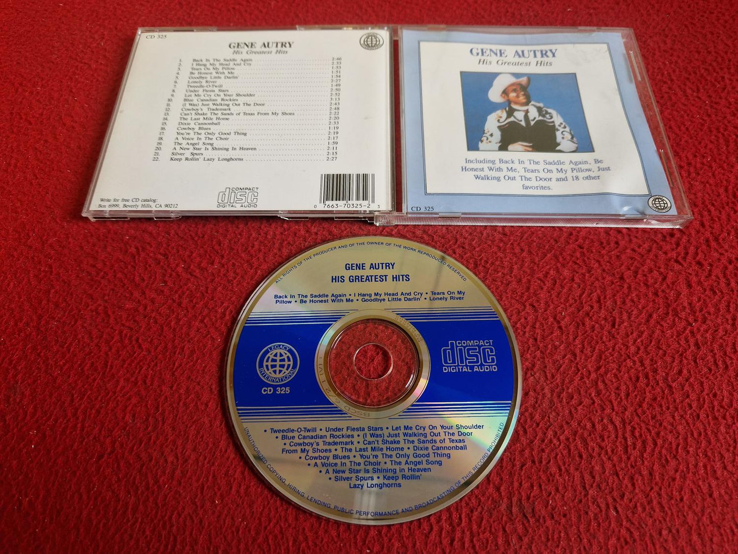 GENE AUTRY HIS GREATEST HITS CD