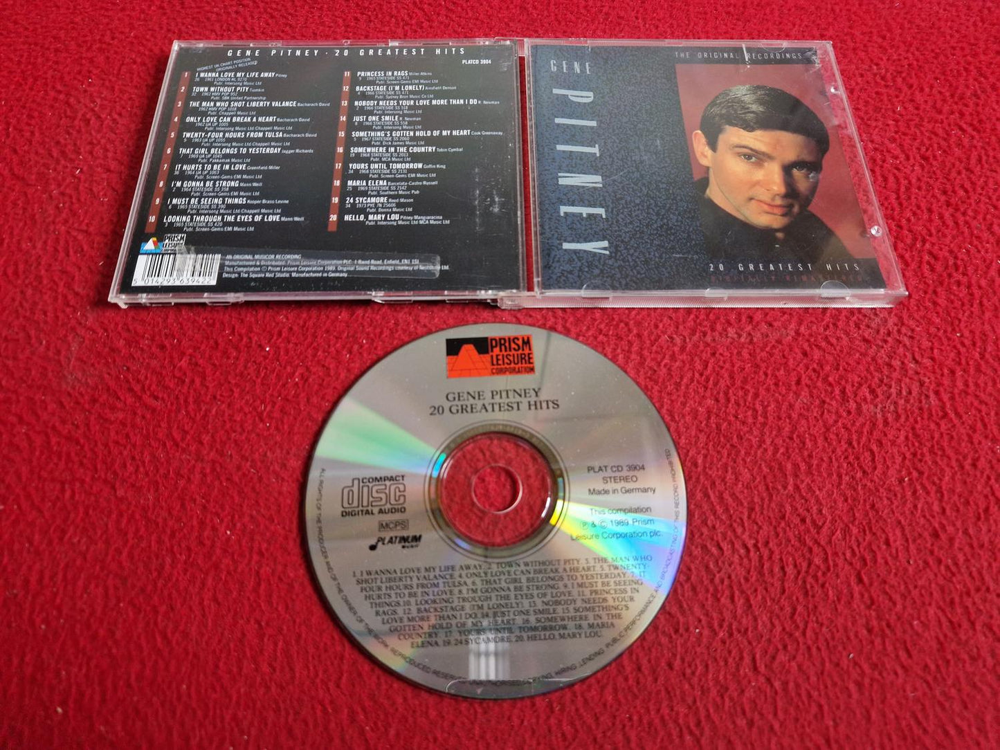 GENE PITNEY 20 GREATEST HITS CD