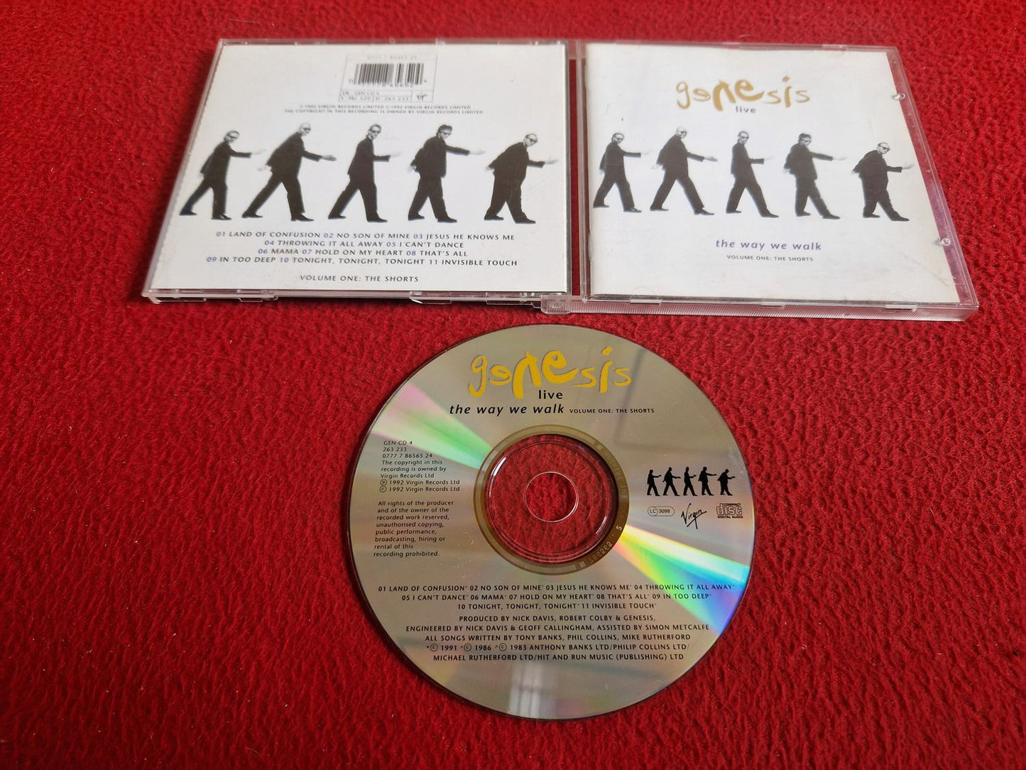 GENESIS LIVE THE WAY WE WALK VOLUME ONE THE SHORTS CD