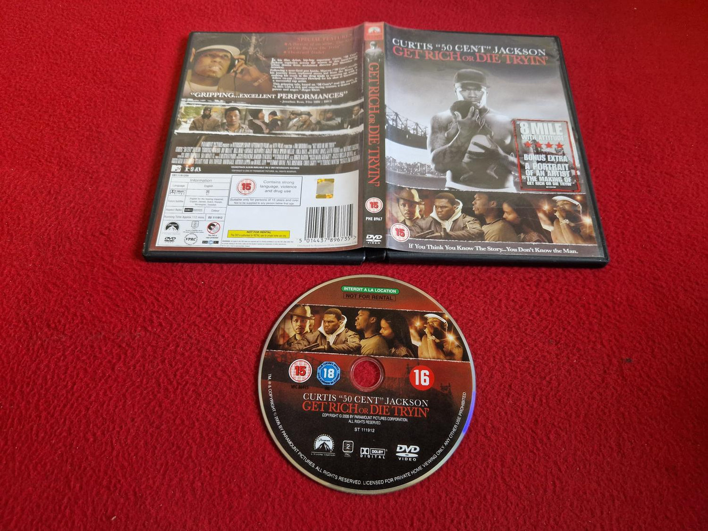 GET RICH OR DIE TRYIN DVD