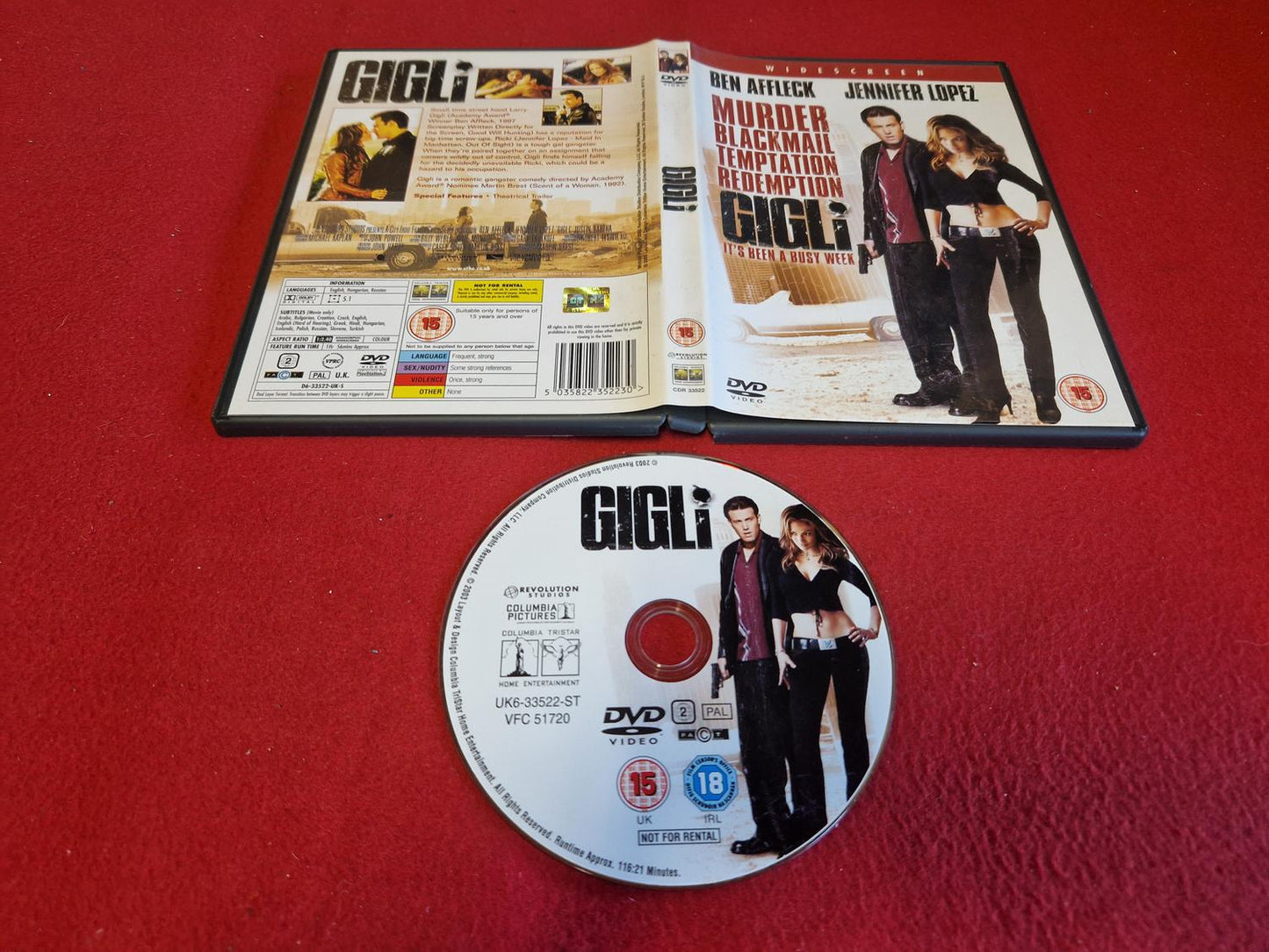 GIGLI till DVD