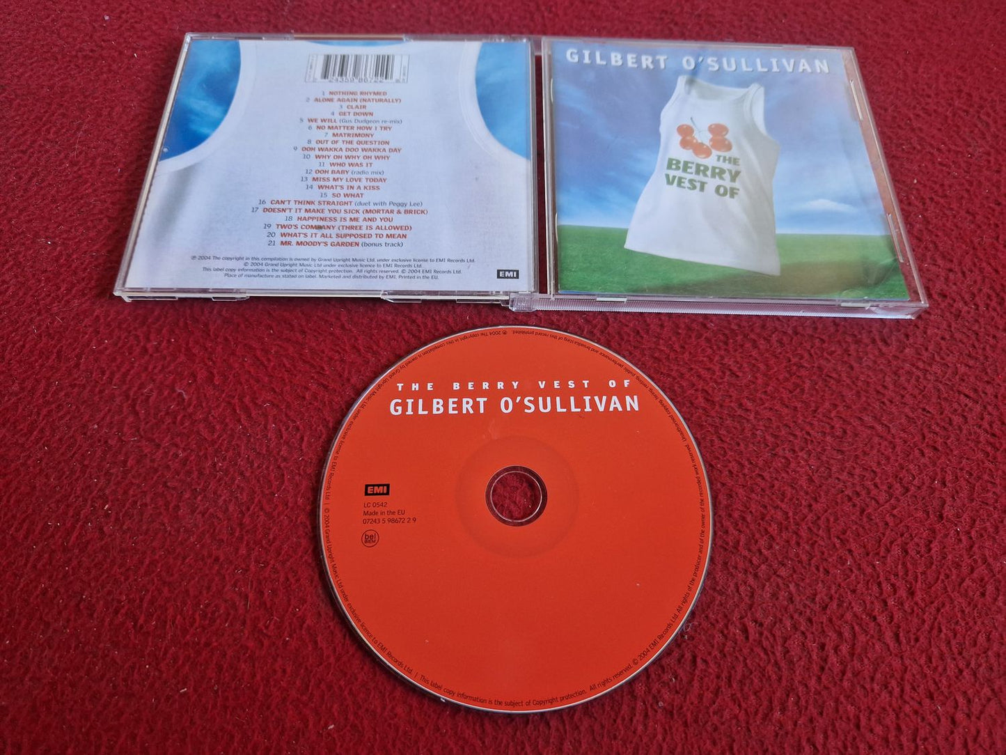 GILBERT O'SULLIVAN THE BERRY BEST OF CD