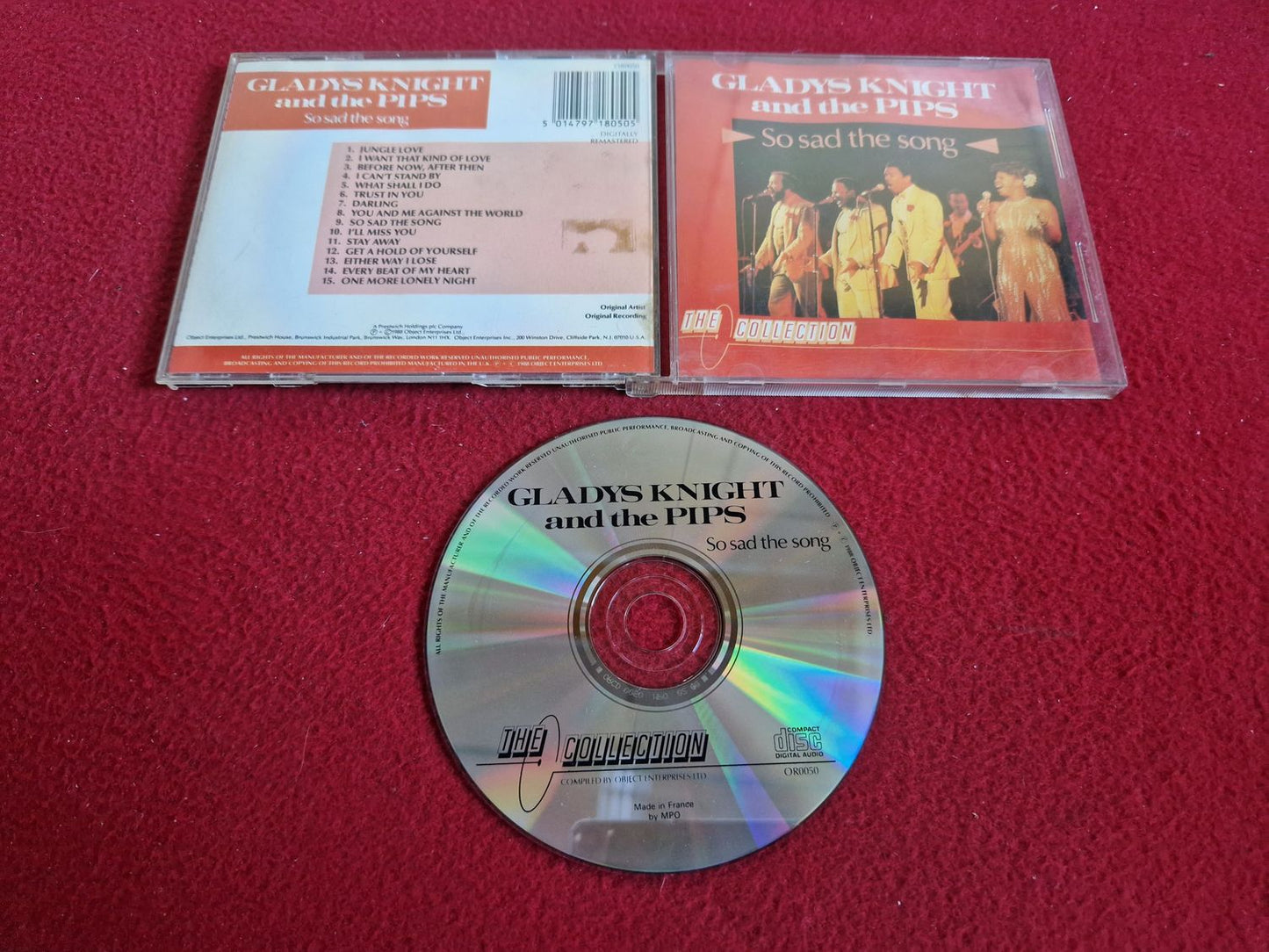GLADYS KNIGHT AND THE PIPS SO SAD THE SONG CD