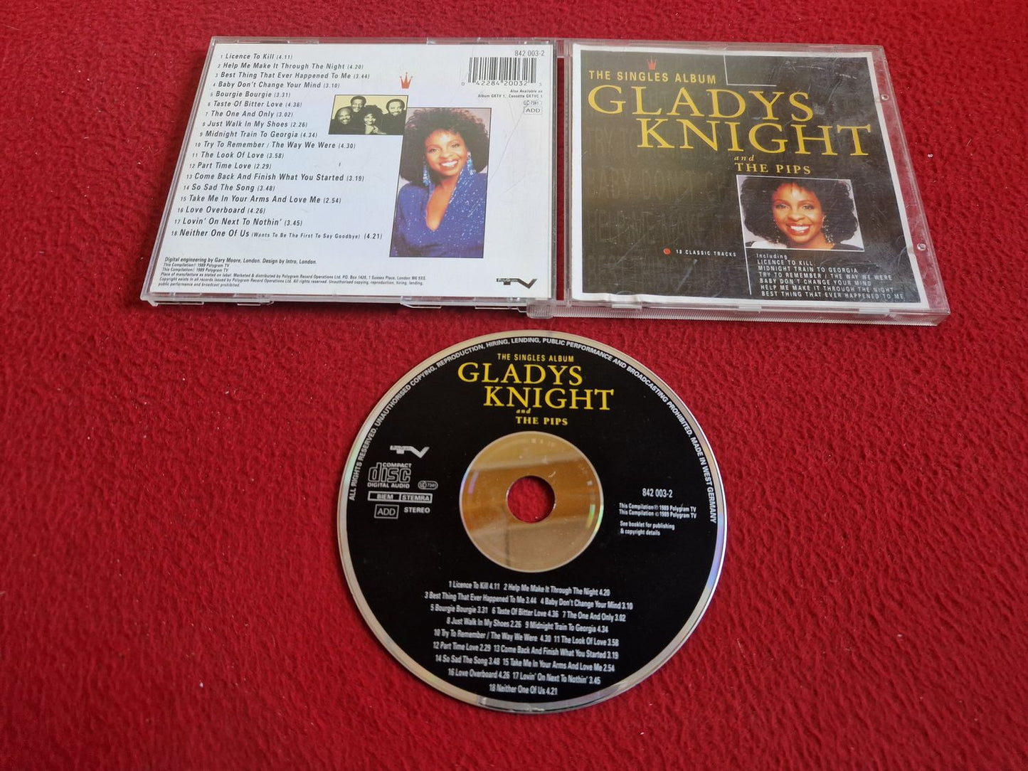 GLADYS KNIGHT AND THE PIPS THE SINGLES ALBUM CD