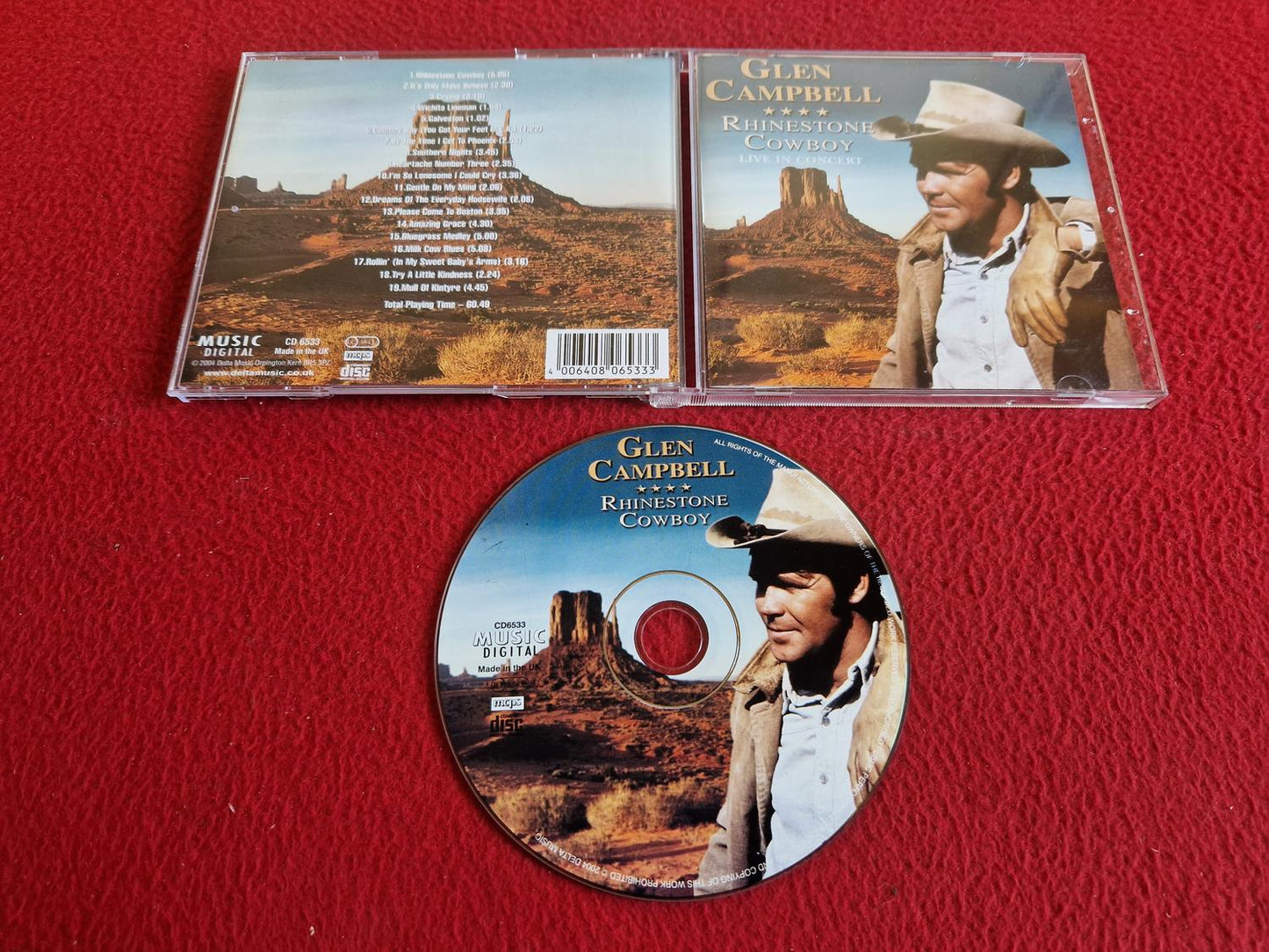 GLEN CAMPBELL RHINESTONE COWBOY LIVE IN CONCERT CD