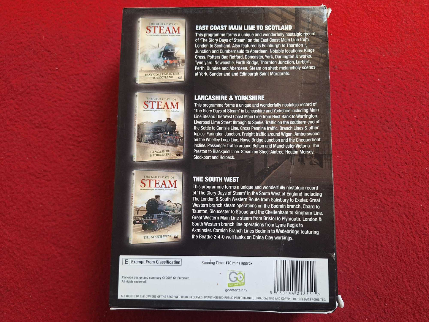 GLORY DAYS OF BRITISH STEAM BOX DVD