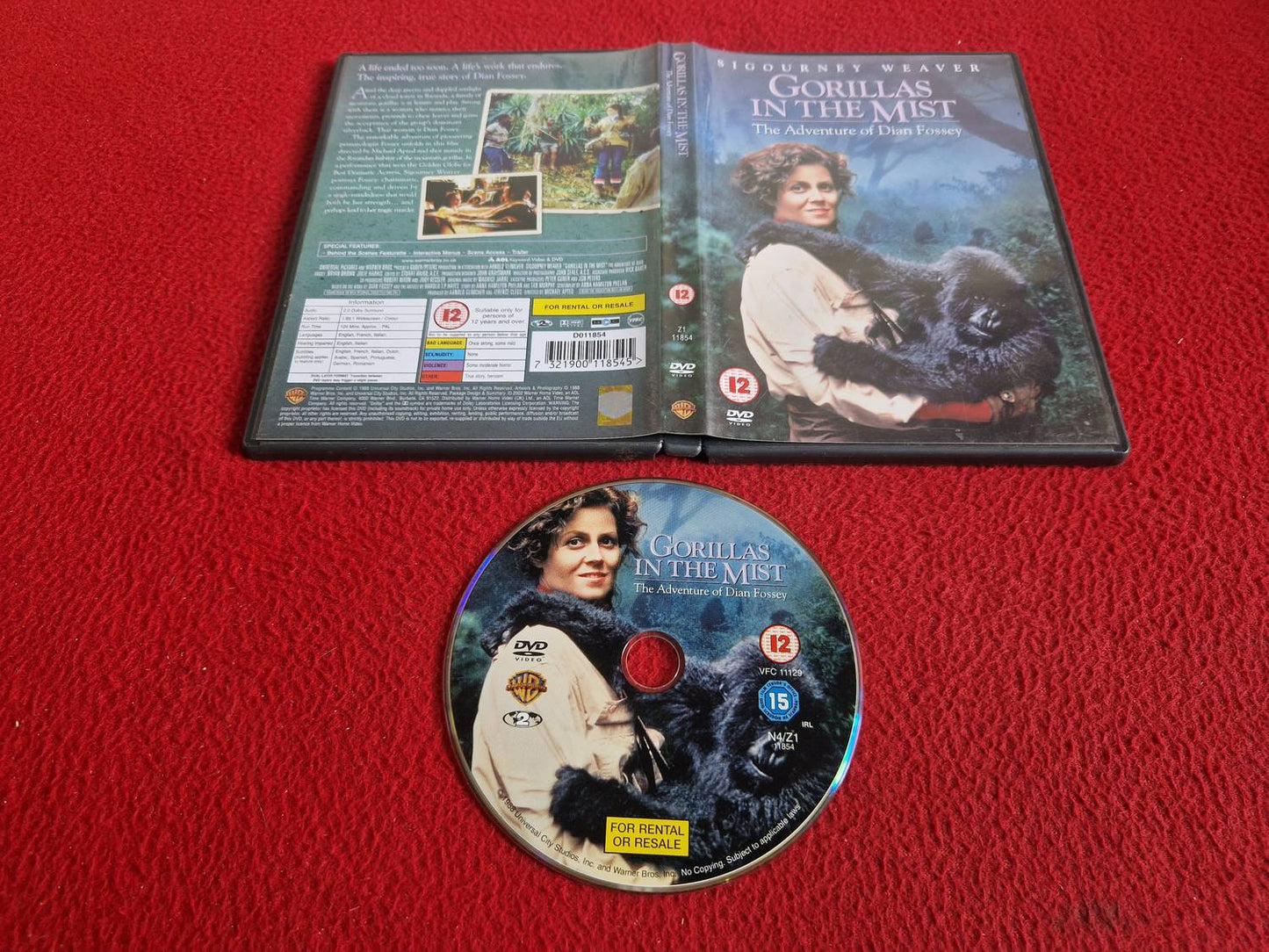 GORILLAS IN THE MIST DVD