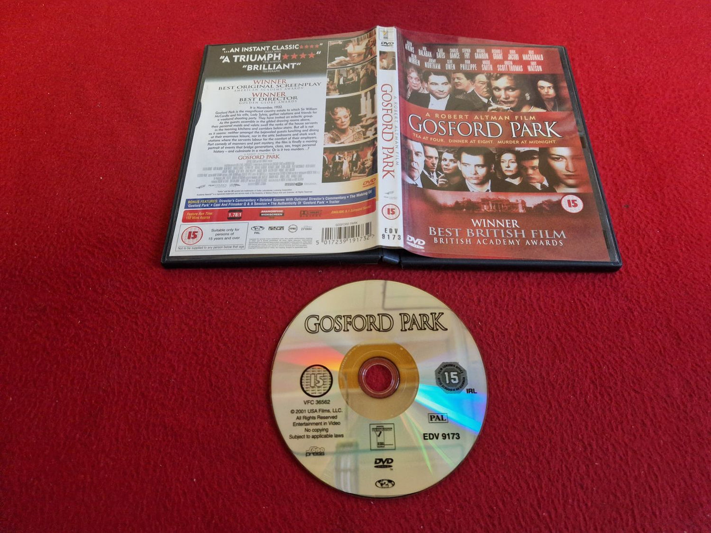 GOSFORD PARK DVD