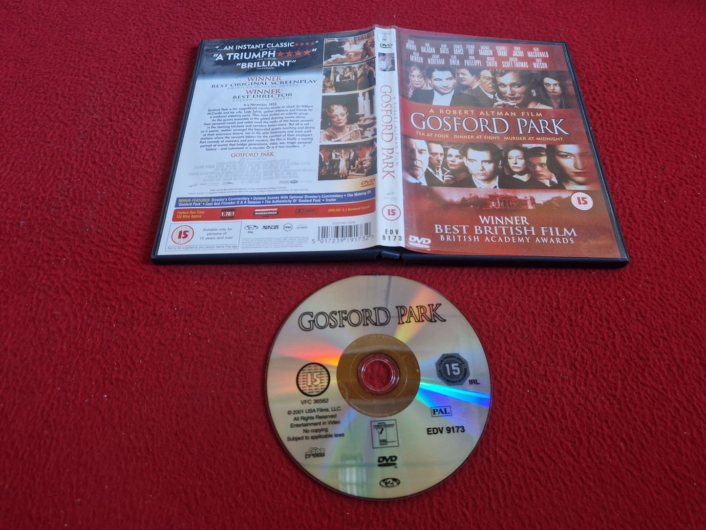 GOSFORD PARK DVD