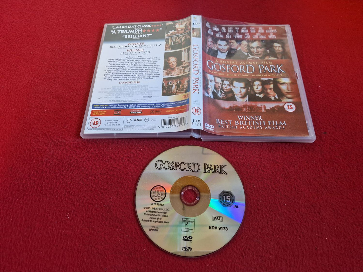 GOSFORD PARK DVD