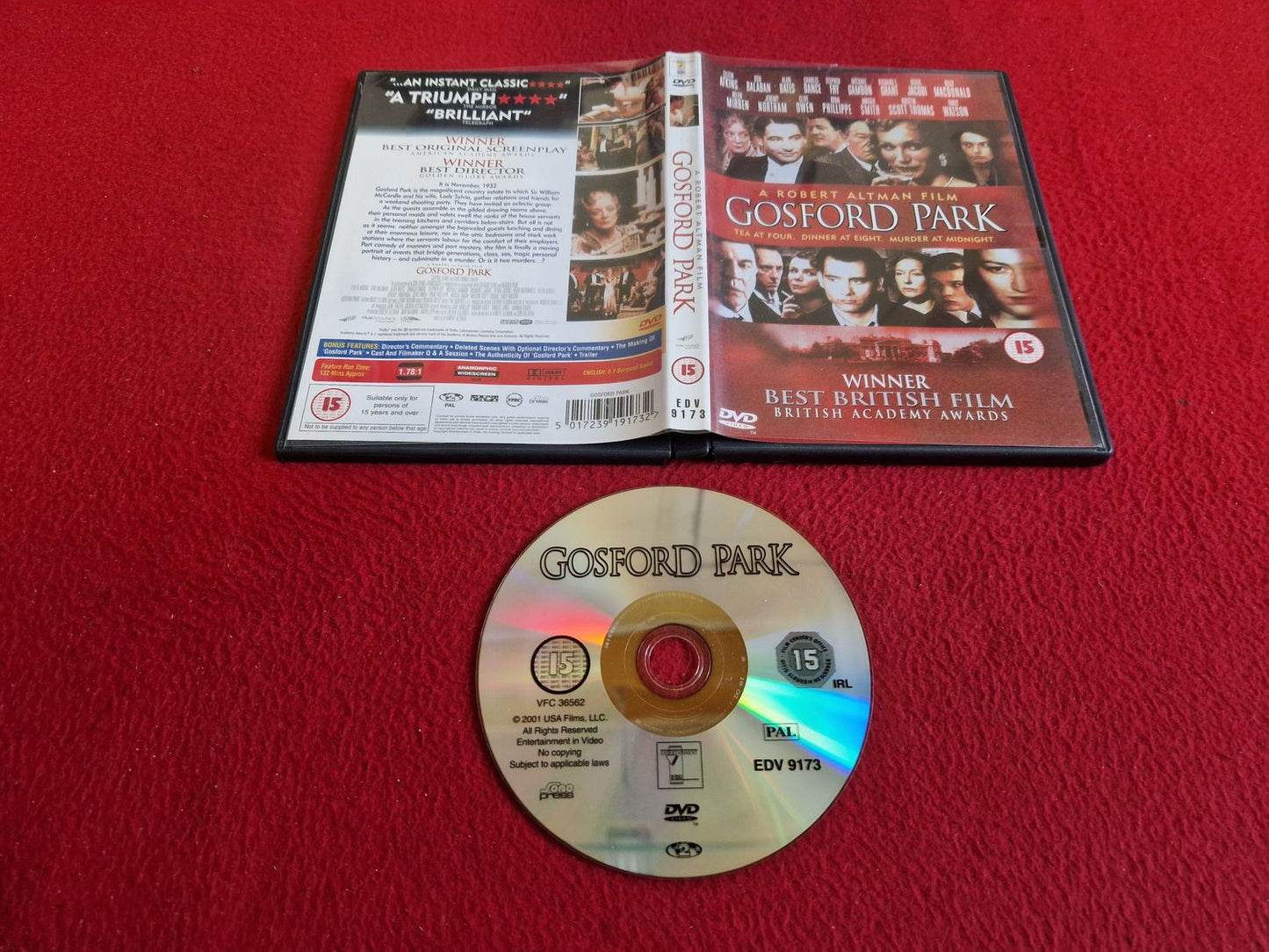 GOSFORD PARK DVD