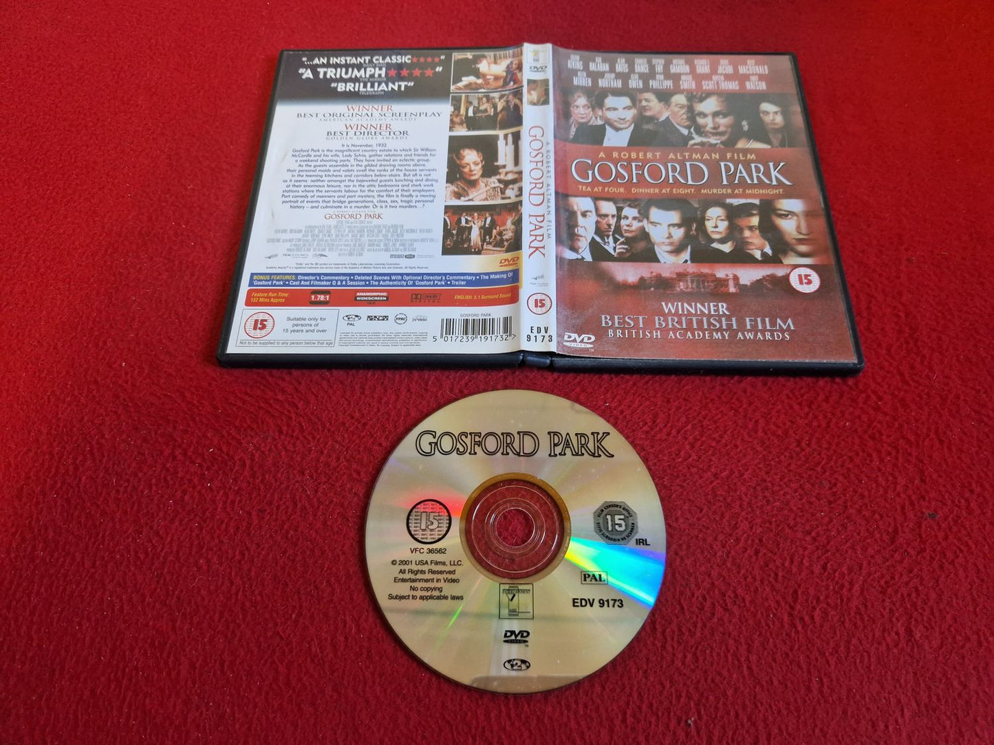 GOSFORD PARK DVD