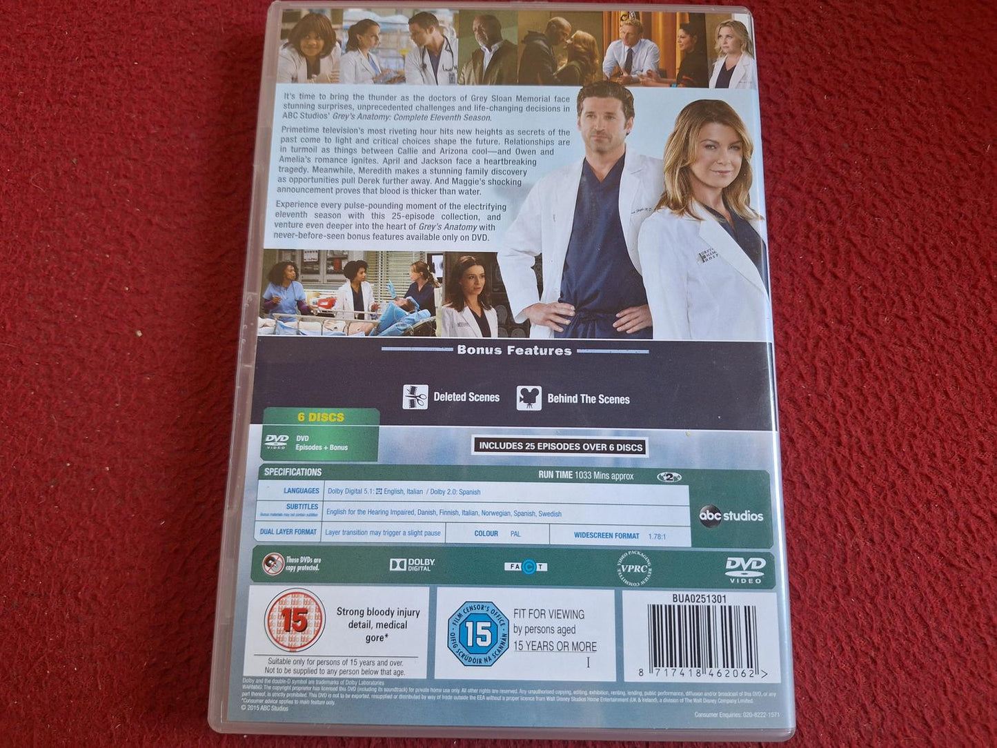 GREY'S ANATOMY SEASON 11 BOX DVD