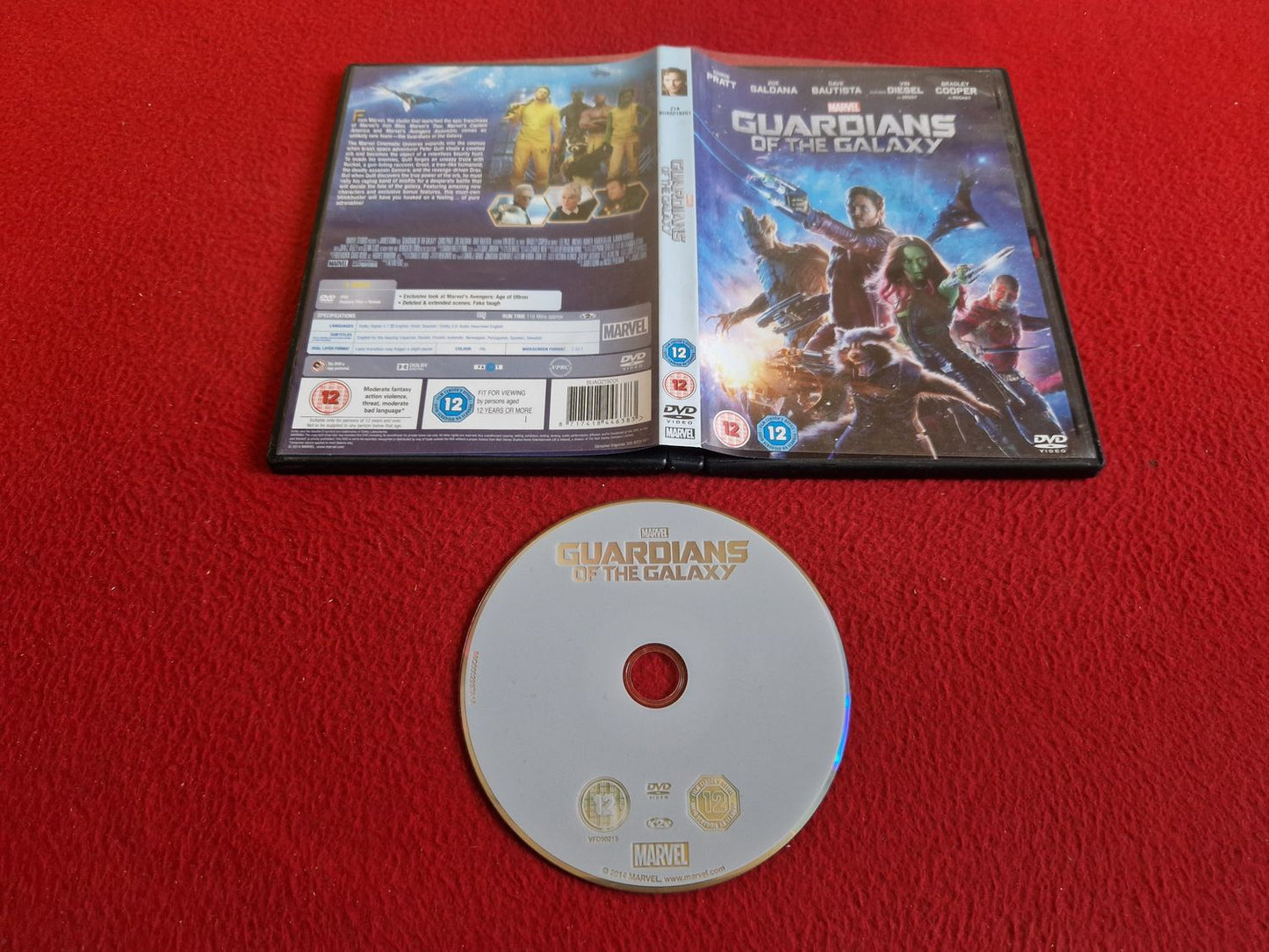 GUARDIANS OF THE GALAXY DVD