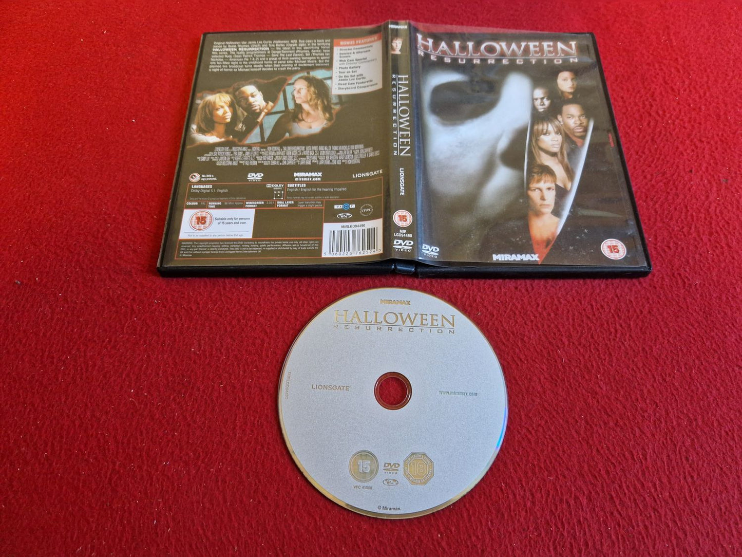HALLOWEEN RESURRECTION DVD