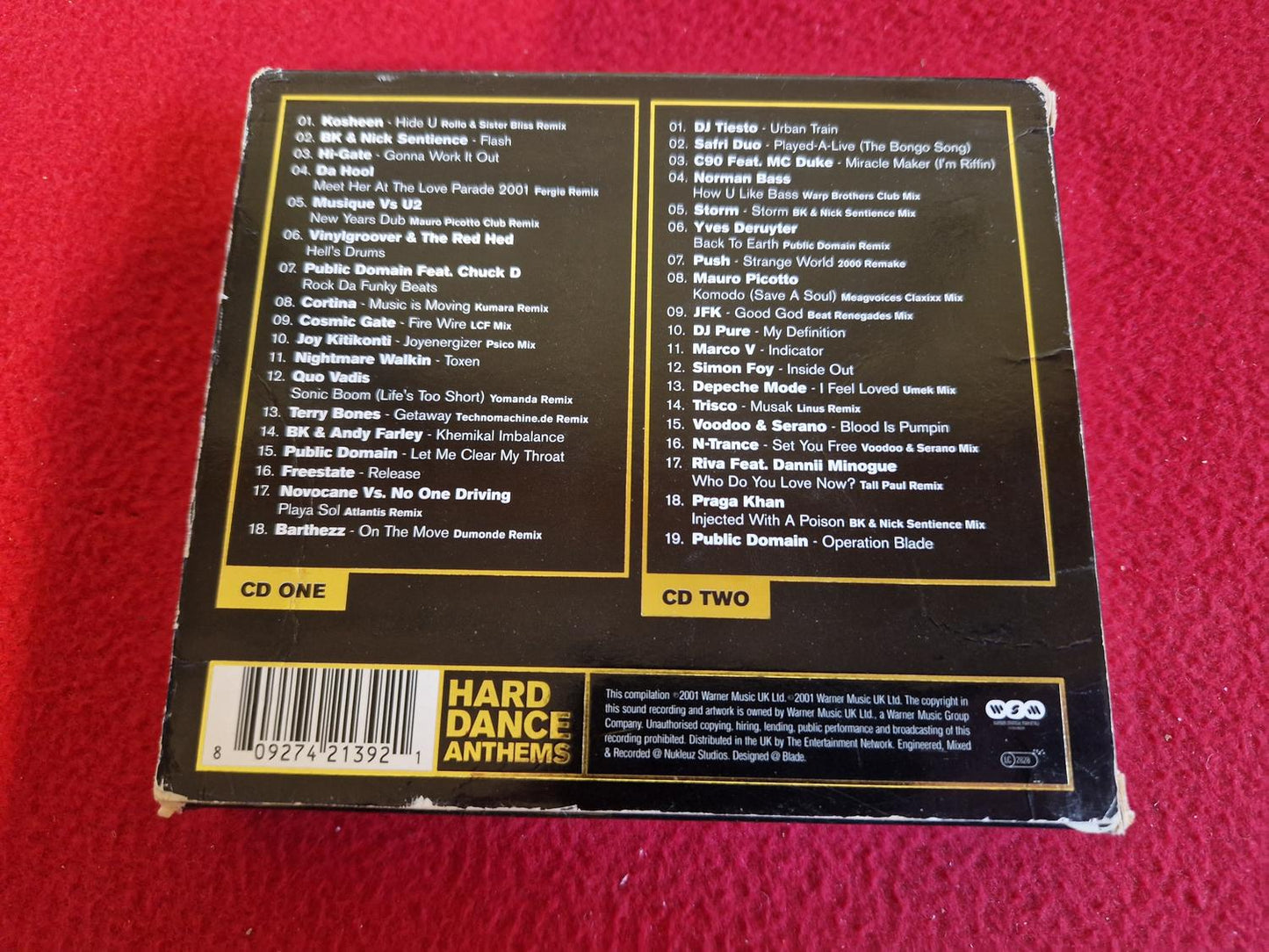HARD DANCE ANTHEMS MIXED BY PUBLIC DOMAIN CD BOX