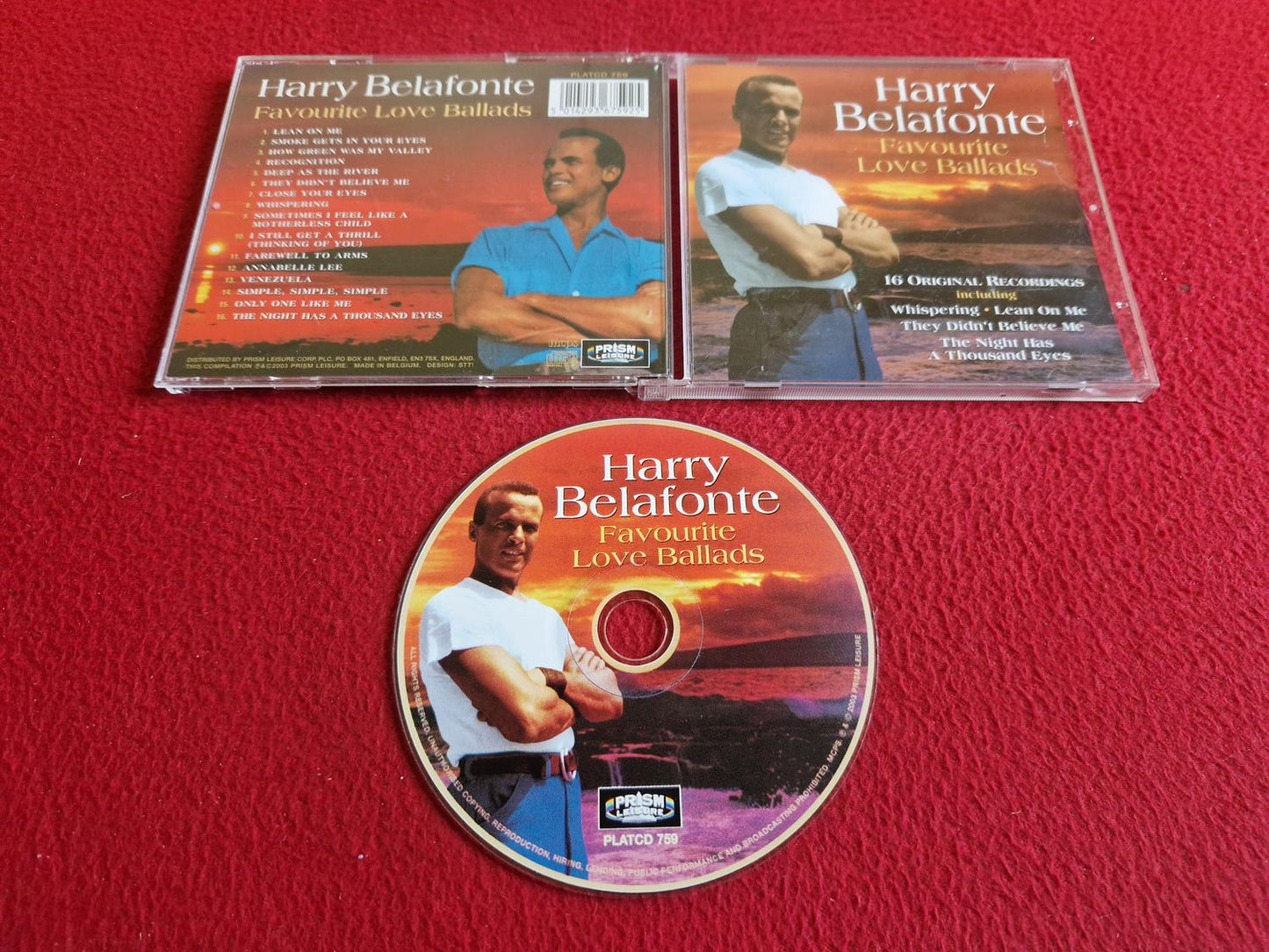HARRY BELAFONTE FAVOURITE LOVE BALLADS CD
