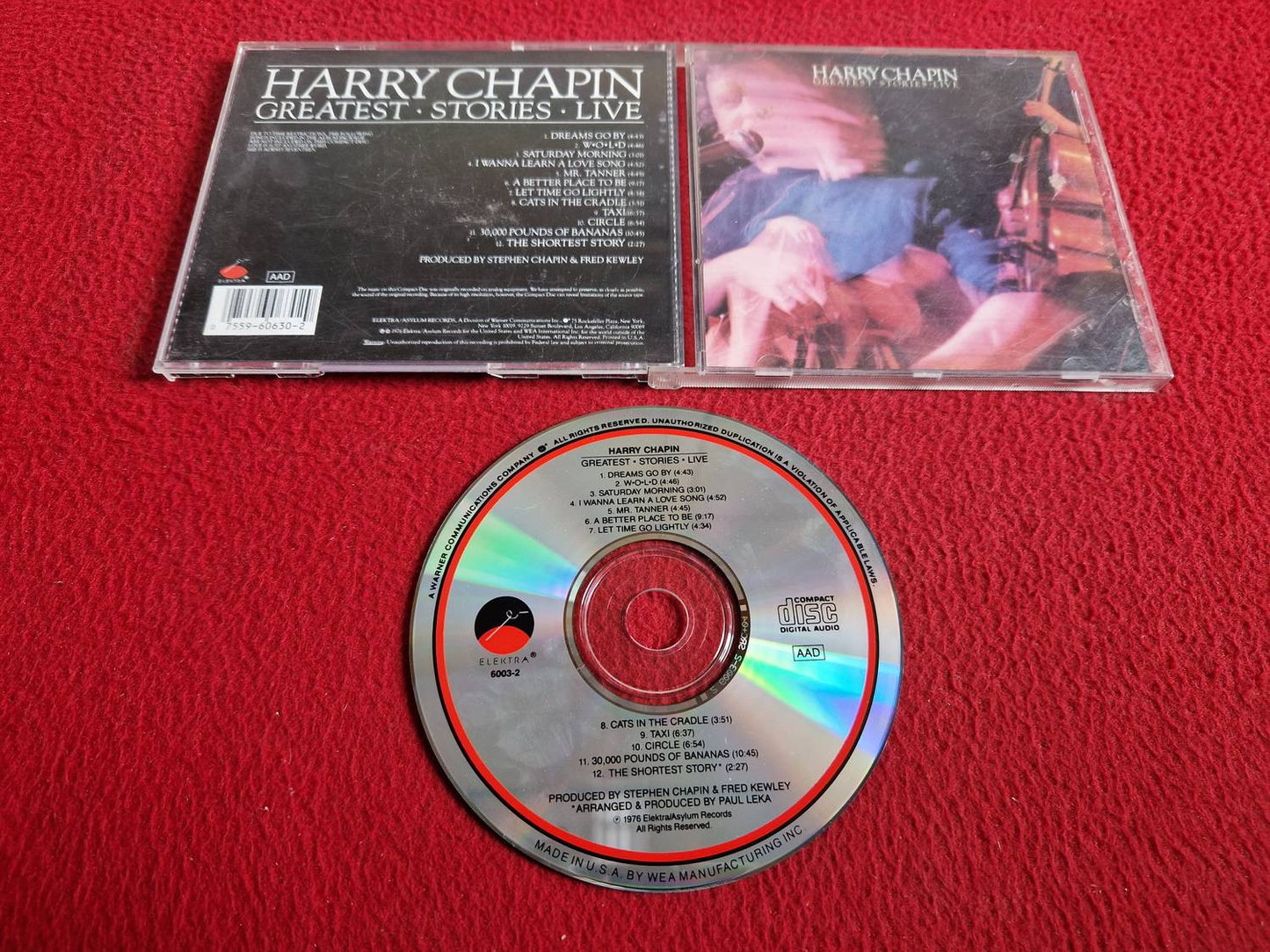 HARRY CHAPIN GREATEST STORIES LIVE CD