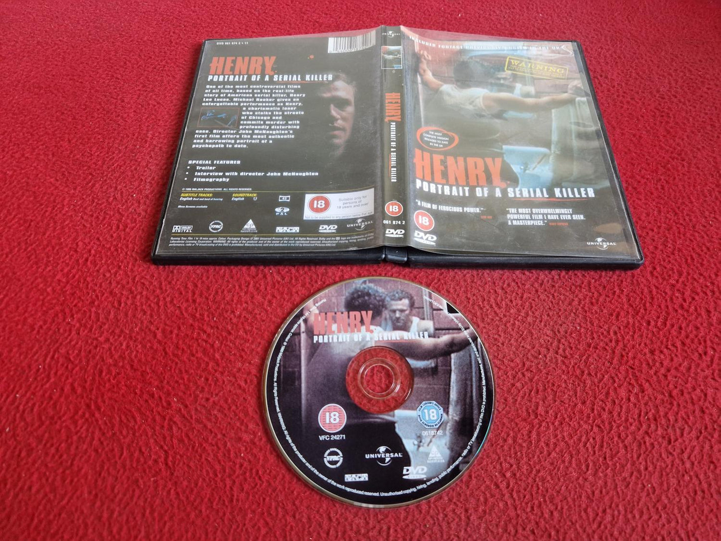 HENRY PORTRAIT OF A SERIAL KILLER DVD