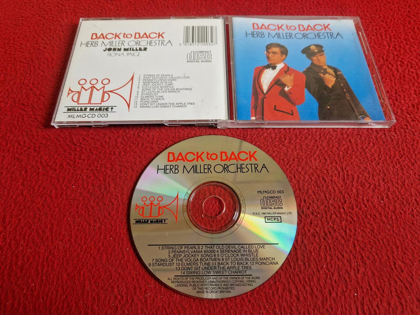 HERB MILLER ORCHESTRA BACK TO BACK CD