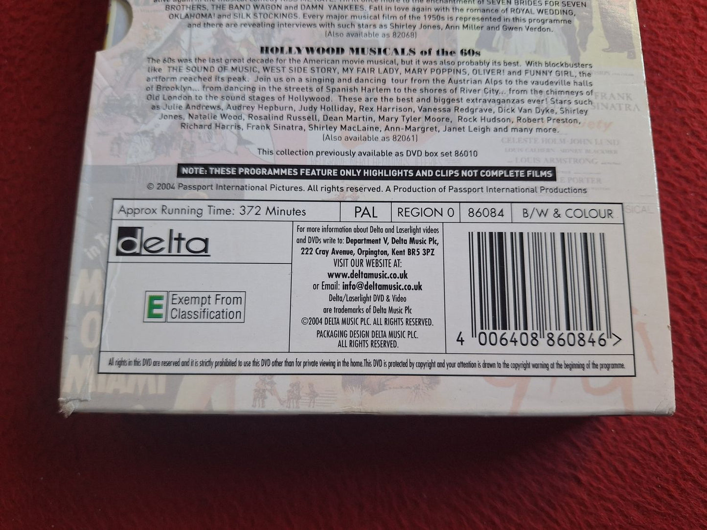 HOLLYWOOD MUSICALS OF THE 40S 50S & 60S BOX DVD