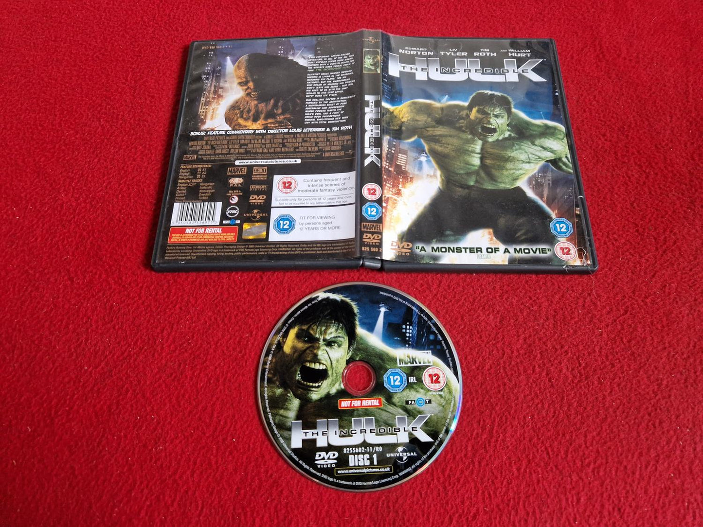 HULK THE INCREDIBLE DVD