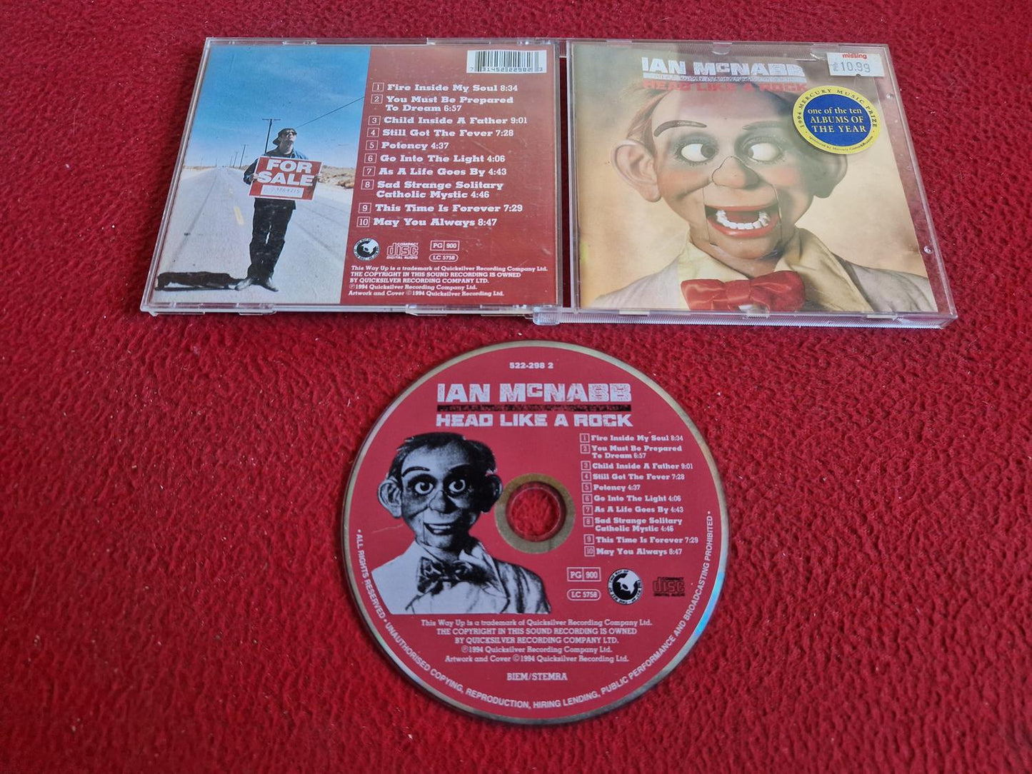 IAN MCNABB HEAD LIKE A ROCK CD