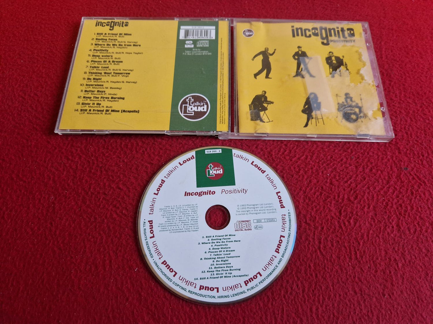 INCOGNITO POSITIVITY CD