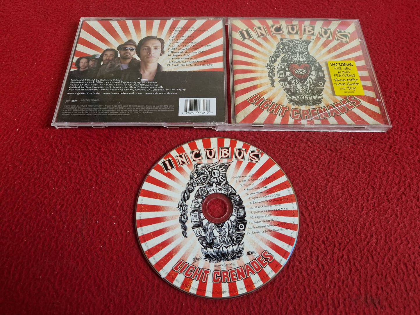 INCUBUS LIGHT GRENADES CD