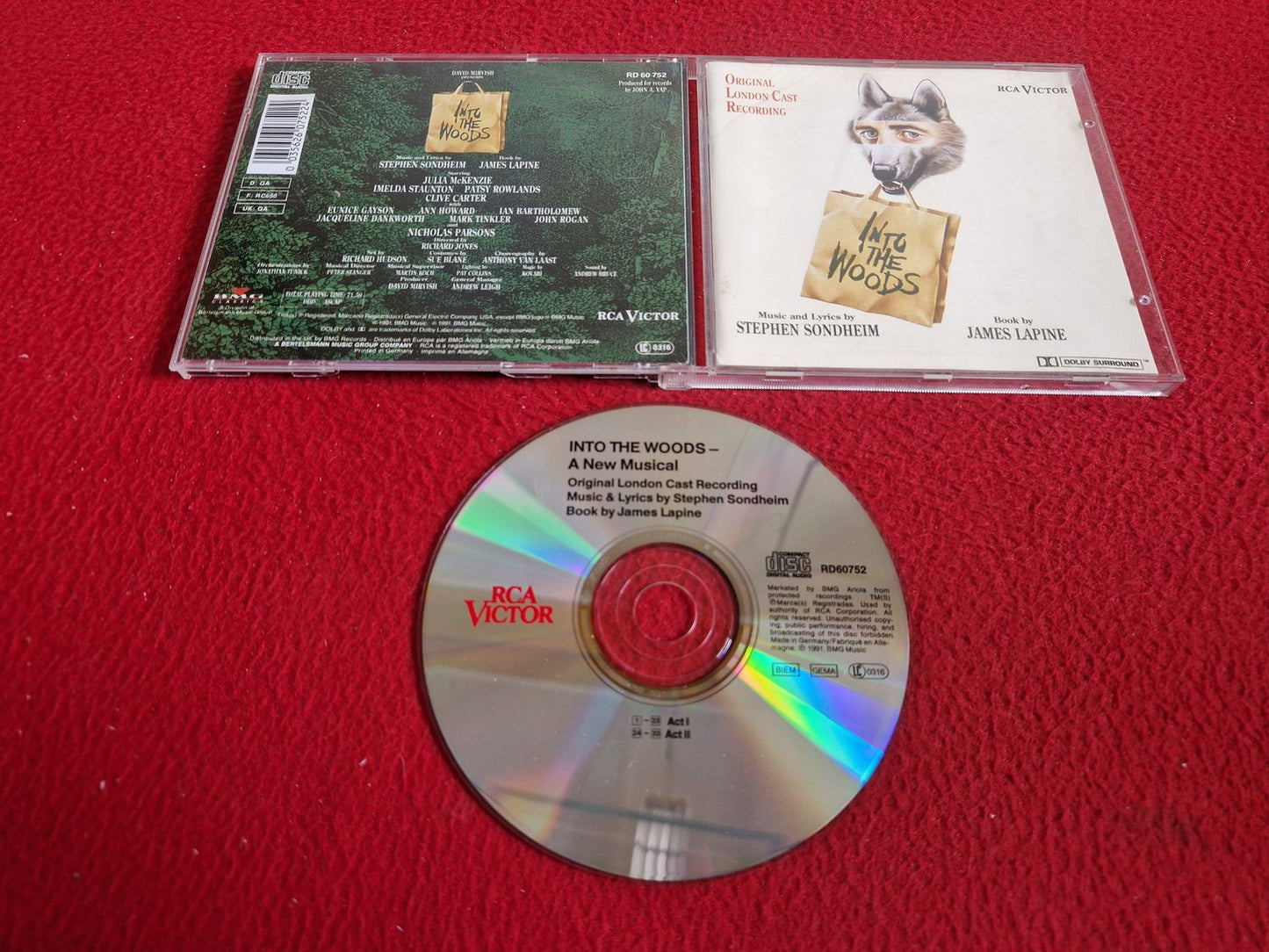 INTO THE WOODS ORIGINAL LONDON CAST RECORDING CD