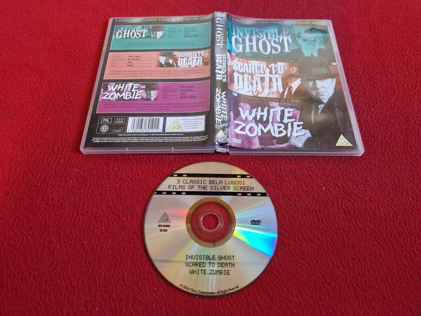 INVISIBLE GHOST / SCARED TO DEATH / WHITE ZOMBIE DVD