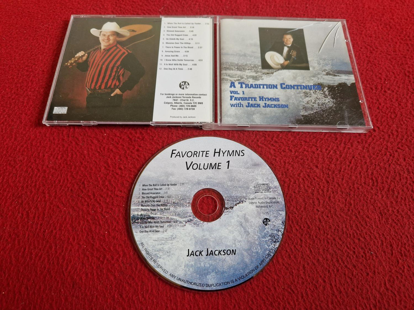 JACK JACKSON A TRADITION CONTINUES VOL 1 FAVORITE HYMNS CD