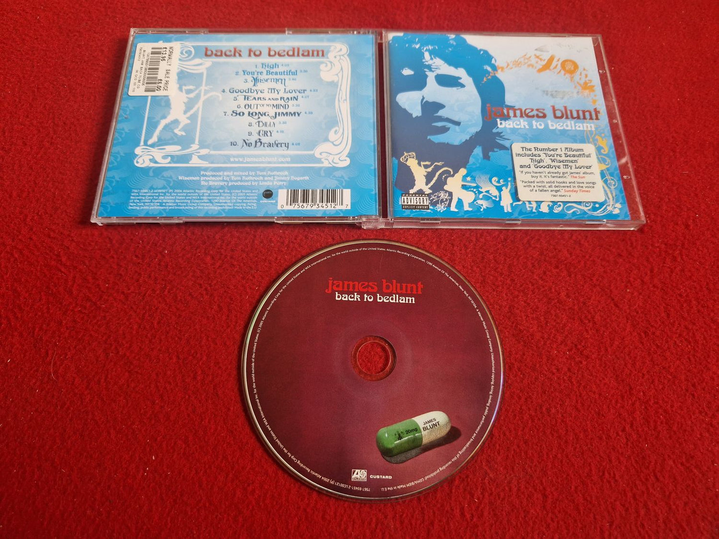 JAMES BLUNT BACK TO BEDLAM till CD