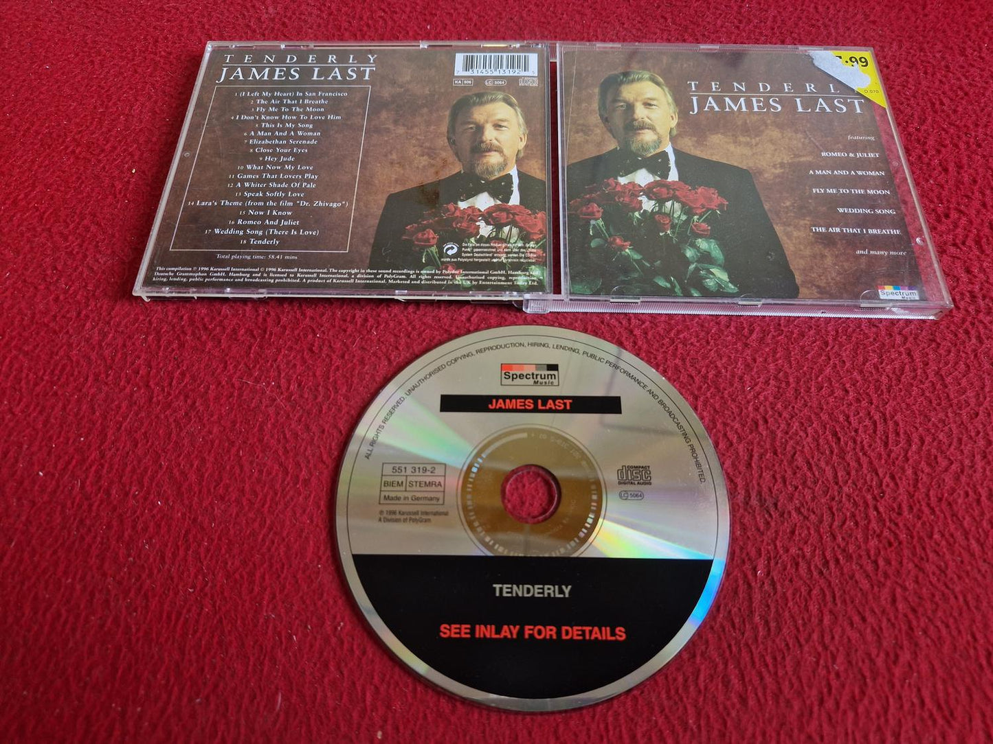 JAMES LAST TENDERLY CD
