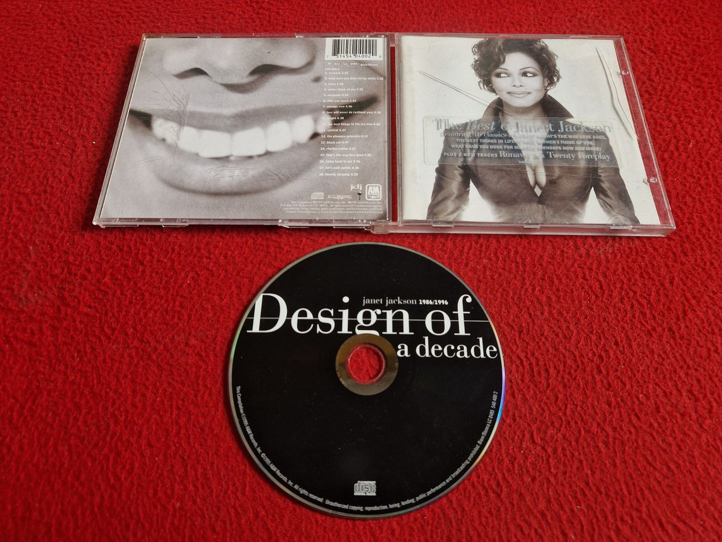 JANET JACKSON DESIGN OF A DECADE 1986 / 1996 CD