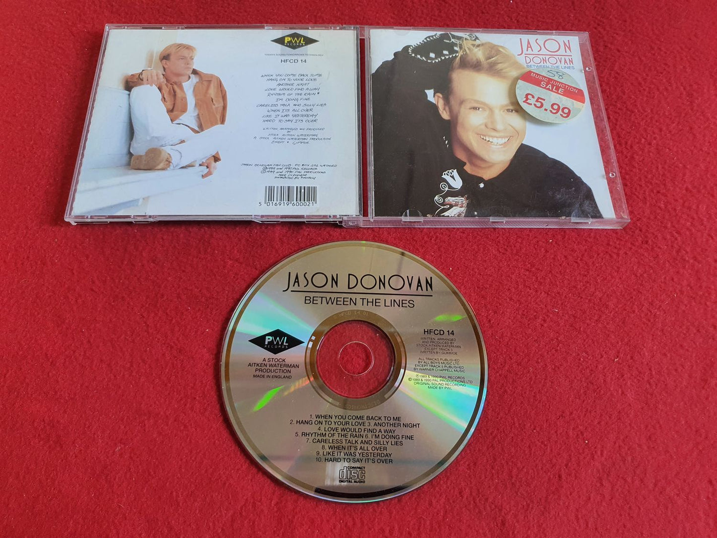 JASON DONOVAN BETWEEN THE LINES till CD