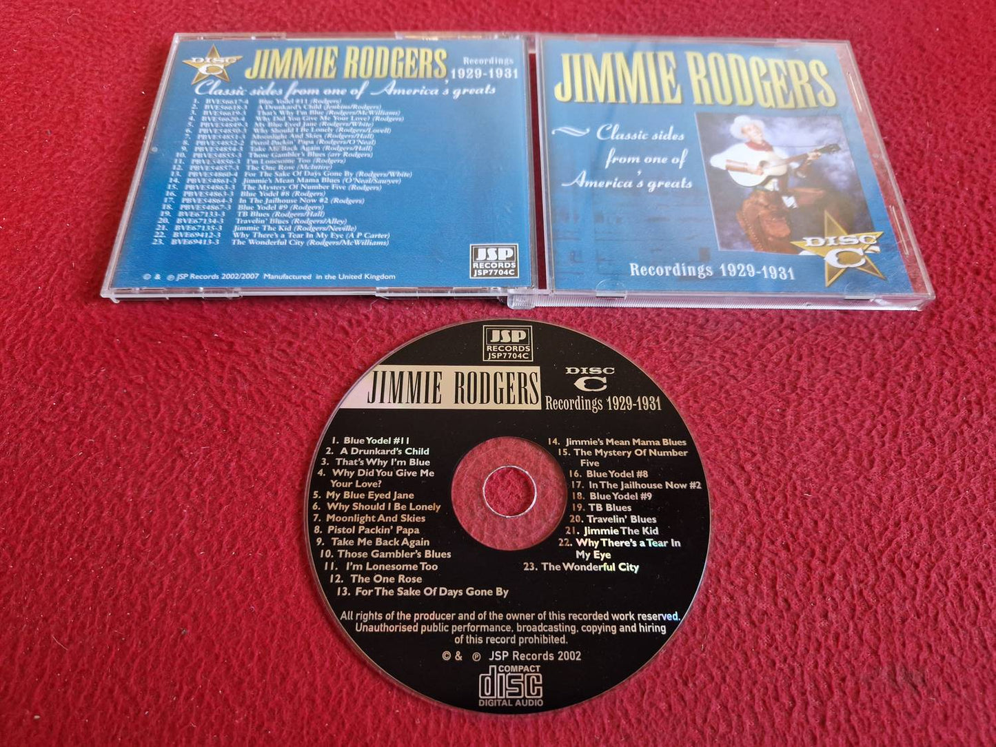 JIMME RODGERS RECORDINGS 1929 - 1931 CD