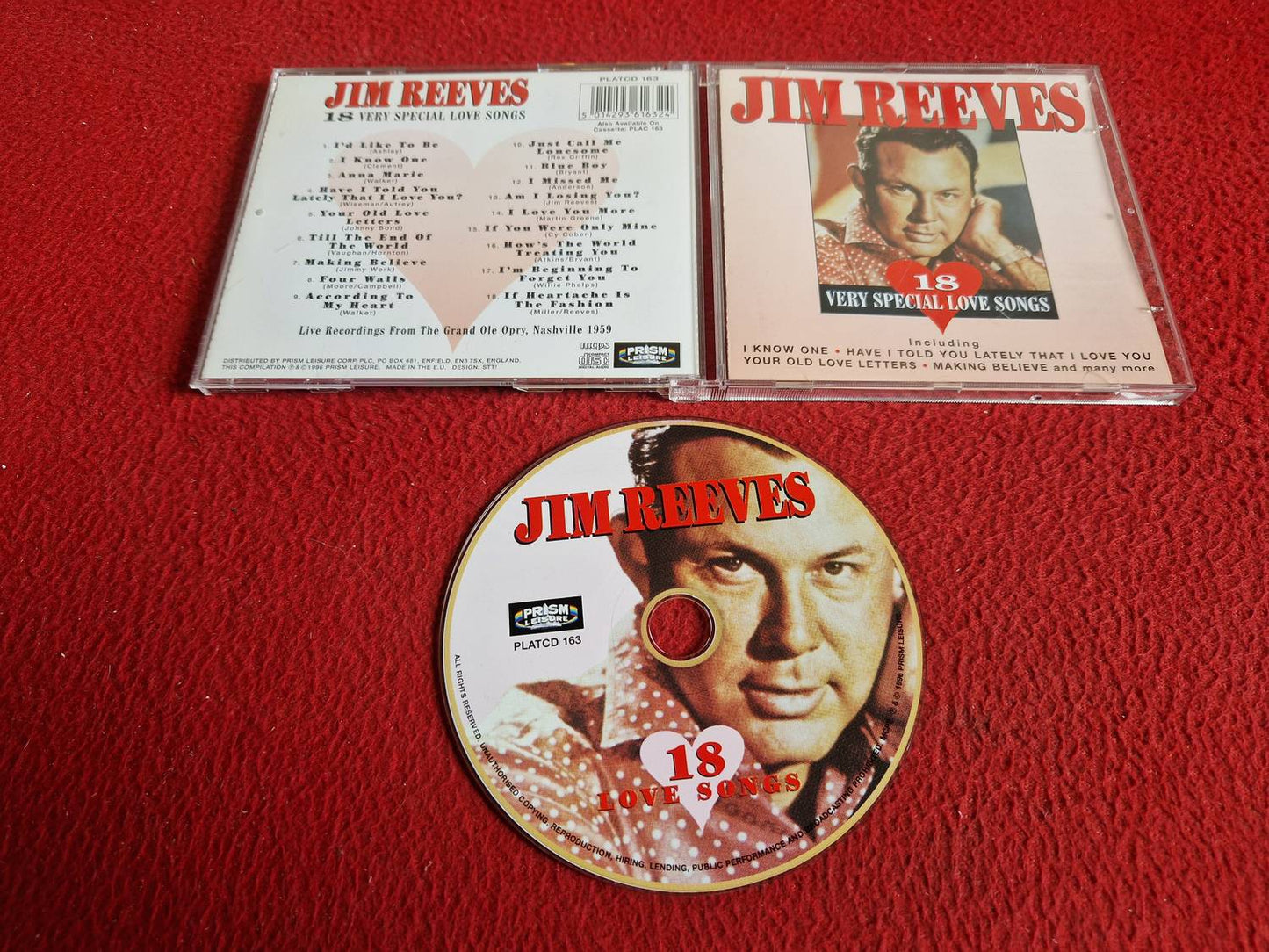 JIM REEVES 18 VERY SPECIAL LOVE SONGS CD