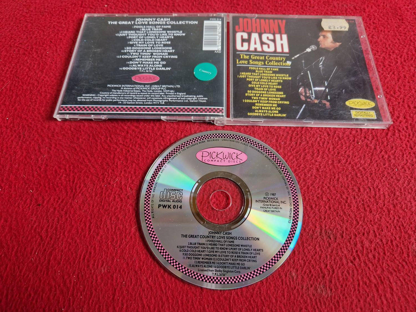 JOHNNY CASH THE GREAT COUNTRY LOVE SONGS COLLECTION CD