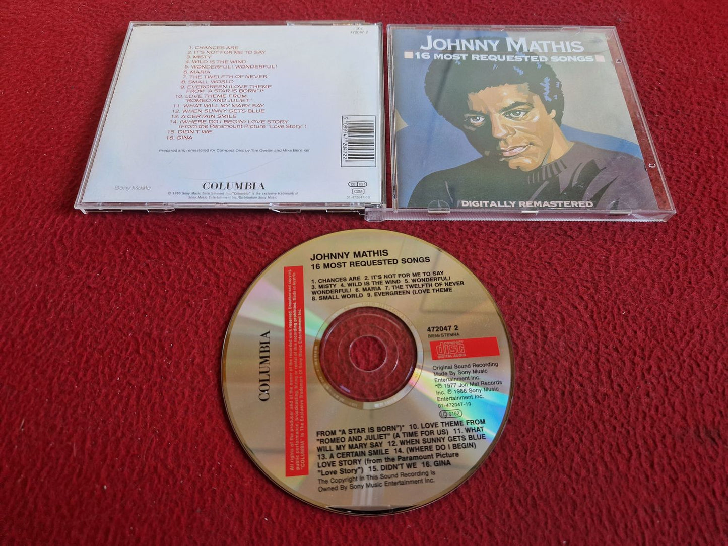 JOHNNY MATHIS 18 MOST REQUESTED SONGS CD